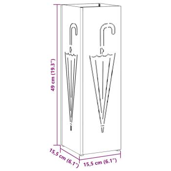 Regenschirmständer Olivgrün Metall Mittel Dekorative Intarsien