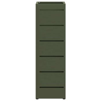 Regenschirmständer Olivgrün Metall Mittel Rechteckig