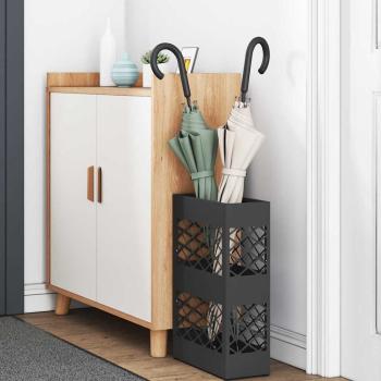 Regenschirmständer Schwarz Pulverbeschichteter Stahl Standard