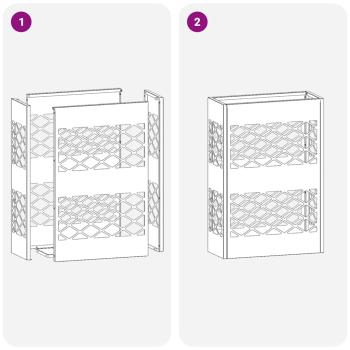 Regenschirmständer Rosa Metall Standard Dekorative Intarsien