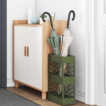 Regenschirmständer Olivgrün Metall Mittel Rechteckig Modern