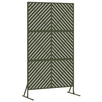 Metallzaun-Panel Olivgrün Metall Groß Muster Außenzäune-Panel