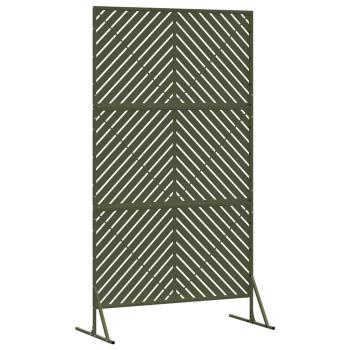 Metallzaun-Panel Olivgrün Metall Groß Muster Außenzäune-Panel
