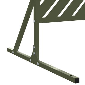 Metallzaun-Panel Olivgrün Metall Groß Muster Außenzäune-Panel
