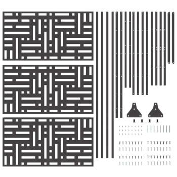 Sichtschutz 180 cm schwarzer Stahl