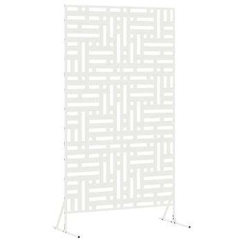 Großes Metallzaunpanel Weiß Pulverbeschichteter Stahl