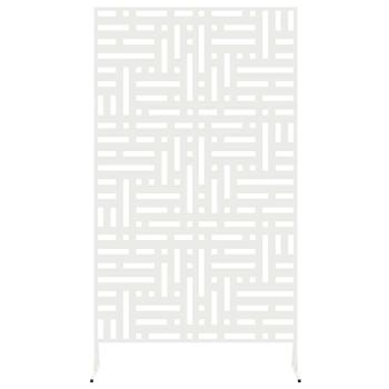 Großes Metallzaunpanel Weiß Pulverbeschichteter Stahl