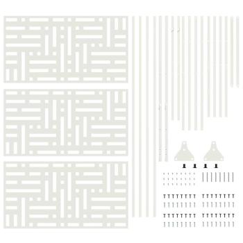 Großes Metallzaunpanel Weiß Pulverbeschichteter Stahl