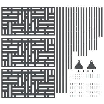 Metallzaunpanel Anthrazit Metall Groß Langlebig Zaunpanel