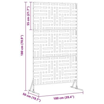 Sichtschutz 180 cm Verzinkter Stahl