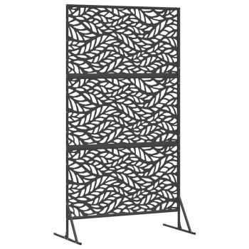 Metallzaunpanel Schwarz Pulverbeschichteter Stahl Groß