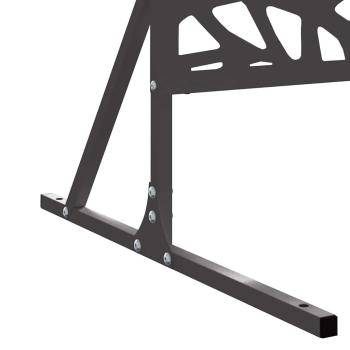 Metallzaunpanel Schwarz Pulverbeschichteter Stahl Groß