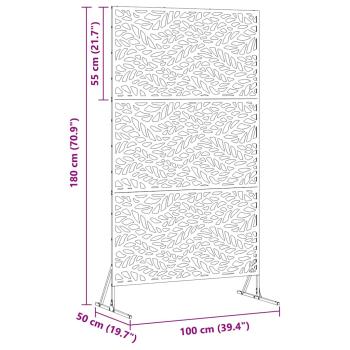 Metallzaunpanel Schwarz Pulverbeschichteter Stahl Groß