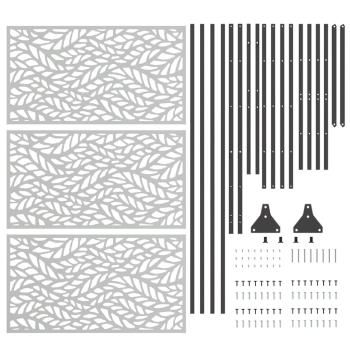 ARDEBO.de - verzinktes Stahlzaunpaneel Verzinkter Stahl Mittel Muster