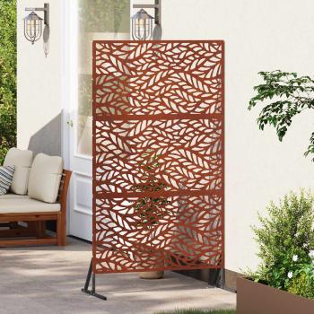 Sichtschutz 100 x 50 x 180 cm Wetterfeststahl Rostoptik