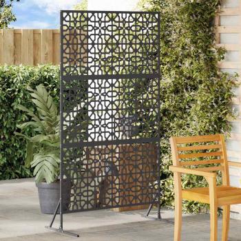 ARDEBO.de - Metallzaunpanel Schwarz Metall Groß Muster Zaunpanel