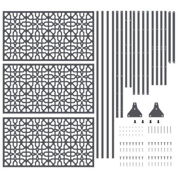 Pulverbeschichtetes Zaunpaneel Anthrazit Pulverbeschichteter Stahl
