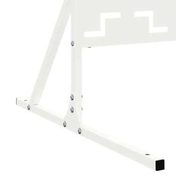 Metallzaunpanel Weiß Metall Groß Dekorative Intarsien
