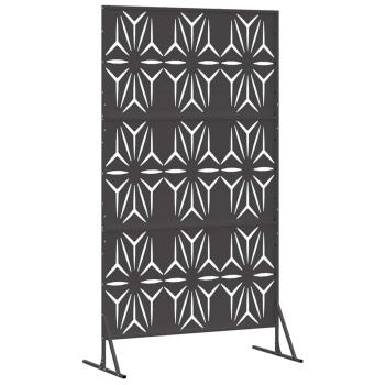 Metallzaun-Panel Schwarz Metall Groß Dekorative Intarsien