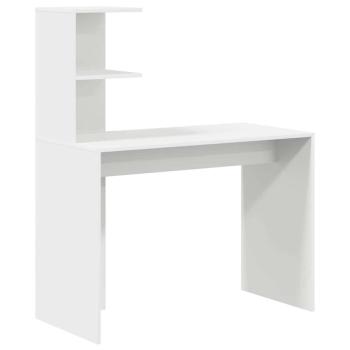 Weißer Schreibtisch Weiß MDF Kompakt Dekorative Intarsien