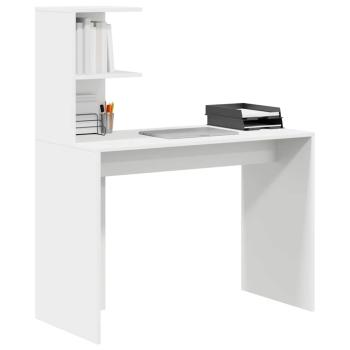 Weißer Schreibtisch Weiß MDF Kompakt Dekorative Intarsien