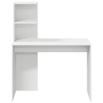 Weißer Schreibtisch Weiß MDF Kompakt Dekorative Intarsien