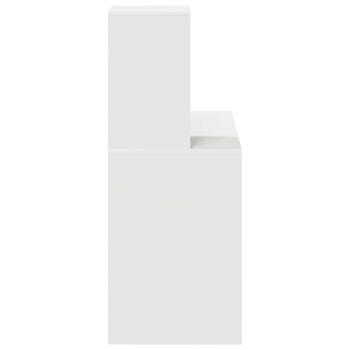 Weißer Schreibtisch Weiß MDF Kompakt Dekorative Intarsien