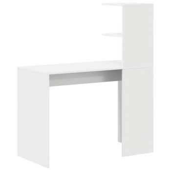 Weißer Schreibtisch Weiß MDF Kompakt Dekorative Intarsien