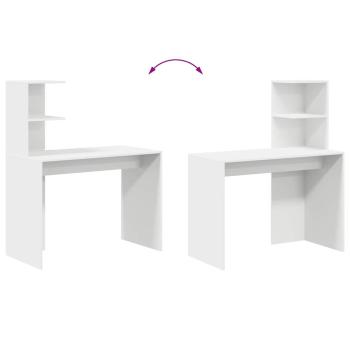 Weißer Schreibtisch Weiß MDF Kompakt Dekorative Intarsien