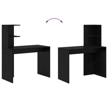 Schwarzer Eichenholz Schreibtisch Schwarze Eiche MDF, Laminat