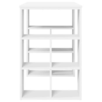 Weißer Eckschreibtisch Weiß MDF Medium Stauraum