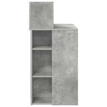 Schreibtisch mit Stauraum Beton grau 90x48x101.5 cm Holzwerkstoff