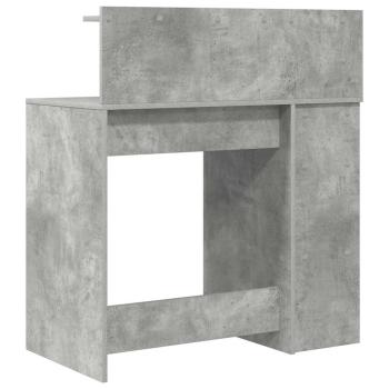 Schreibtisch mit Stauraum Beton grau 90x48x101.5 cm Holzwerkstoff