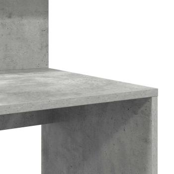 Schreibtisch mit Stauraum Beton grau 90x48x101.5 cm Holzwerkstoff