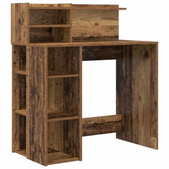 Tisch mit Stauraum Alte Holz 90x48x101.5 cm Holzwerkstoff