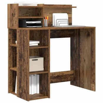 Tisch mit Stauraum Alte Holz 90x48x101.5 cm Holzwerkstoff