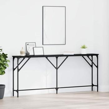 ARDEBO.de - Konsolentisch Schwarz Eiche 180x23x75 cm Engineered Wood