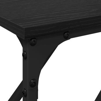 Konsolentisch Schwarz Eiche 180x23x75 cm Engineered Wood