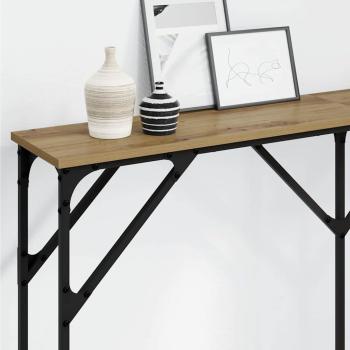 Konsole Tisch Massivholz Eiche 140x23x75 cm Holzwerkstoff
