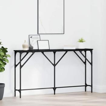 ARDEBO.de - Konsolentisch Schwarz Eiche 140x23x75 cm Holzwerkstoff
