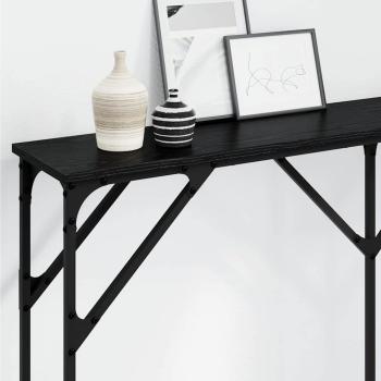 Konsolentisch Schwarz Eiche 140x23x75 cm Holzwerkstoff