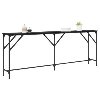 Konsolentisch Schwarzes Eichenholz 200x29x75 cm Holzwerkstoff