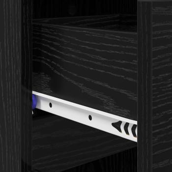 Schuhschrank Schwarz Eiche 100.5x28x100 cm MDF