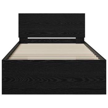 Bettgestell Schwarze Eiche 90x190 cm Engineered Wood