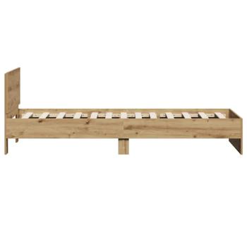 Bettgestell ohne Matratze mit Kopfteil Artisan Eiche 75x190 cm