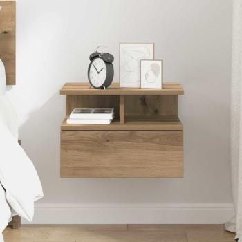 Schwebender Nachttisch Artisan Eiche 40x31x27 cm Holzwerkstoff