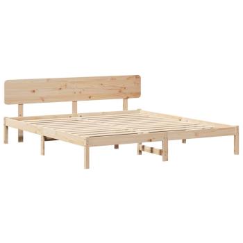 Bettgestell mit Kopfteil 180x200 cm Massivholz Kiefer