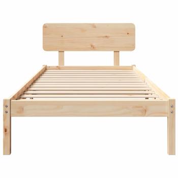 Bettgestell mit Kopfteil 100x200 cm Massiv Kiefernholz