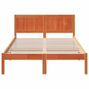 Wachsbrown Bettgestell Wachsbrown Massivholz 120 x 200 cm