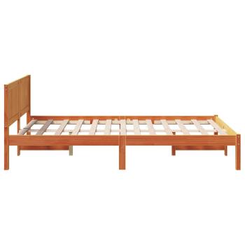 Wachsbrown Bettgestell Wachsbrown Massivholz 120 x 200 cm